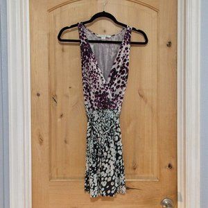 DIANE VON FURSTENBERG multi colored mini dress, size 10